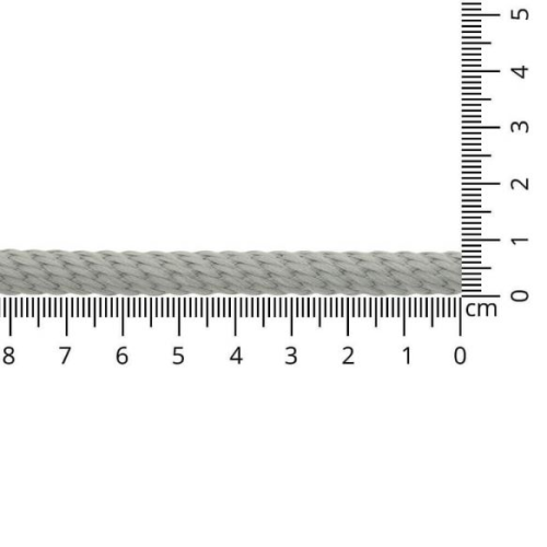 Polyester Kordel 8mm hellgrau